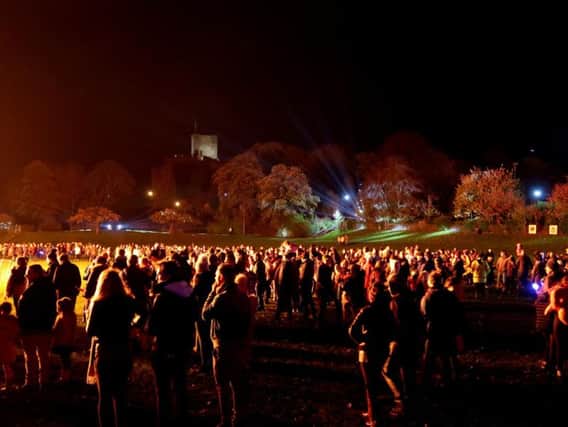 Crowds at last year's Clitheroe bonfire