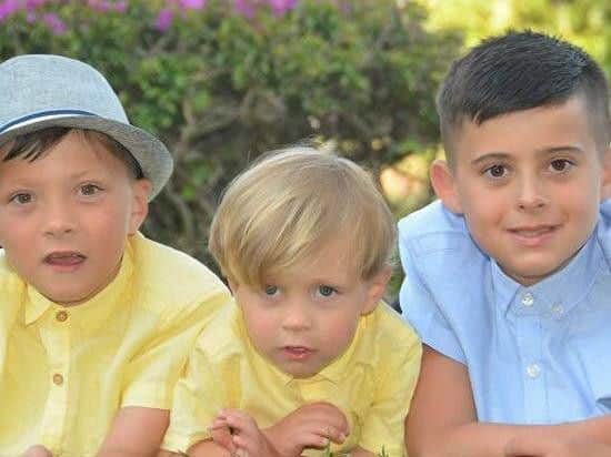 Dianne's grandsons Thomas, Louis and Max.