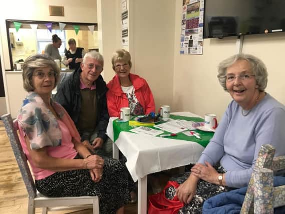 Residents at the coffee morning