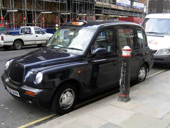 A traditional black cab