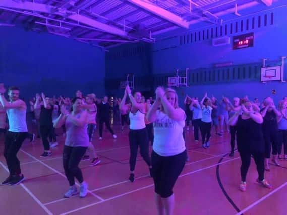 Burnley folk at the Les Mills class in the St Peter's Leisure Centre