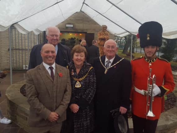 (Left to right) Graham Vernon, Lord Shuttleworth, Mayor of Burnley Anne Kelly and her consort, John Kelly, and Sgt Geoff Baines