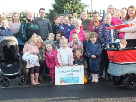 The Whitegate Nursery School ramblers looked thoroughly chuffed at the end of their Countryside Ramble for Children in Need.