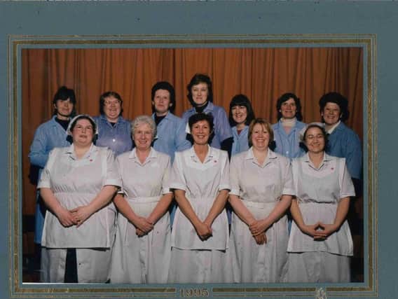 The St James' Lanehead dinner ladies from 1995
