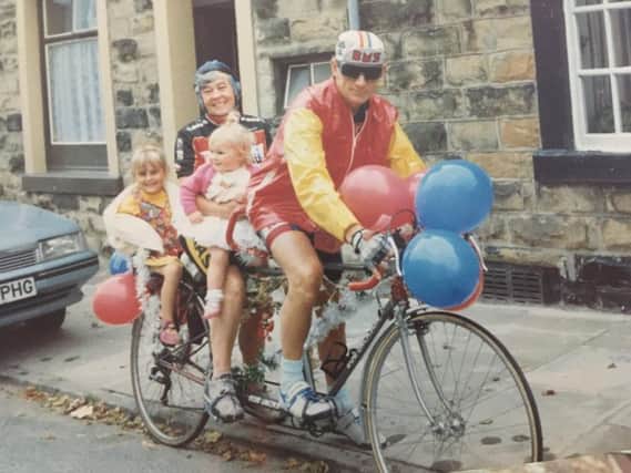 Tony and Sheila in their tandem riding days