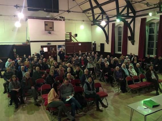 Local residents attend the meeting (picture by Sue Hind)