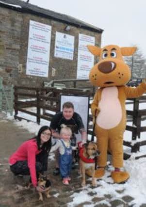 Steve and Poppy Maney and their daughter Daisy at their Canine Health & Hydro centre at Howgill Farm.