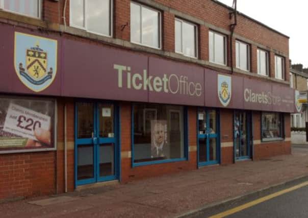 Burnley F.C. ticket office.