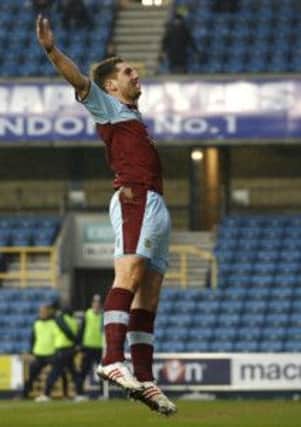 IN-FORM: Sam Vokes celebrates his goal at Millwall