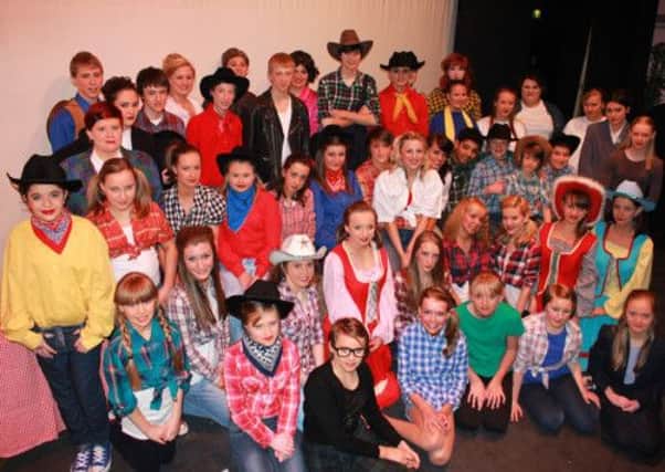 Pendle Hippodrome Youth Theatre's cast for  the musical "Footloose".