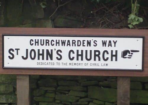 The new sign in memory of Cyril Law