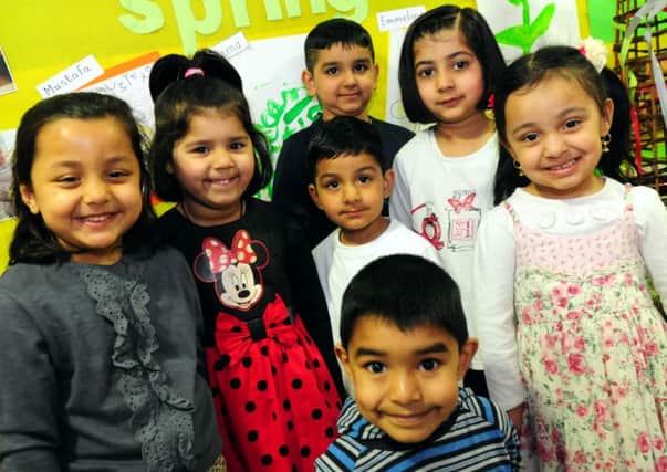 Children at Woodfield Nursery in Brierfield which is celebrating a successful Ofsted report.
Photo Ben Parsons