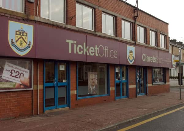Burnley F.C. ticket office.
