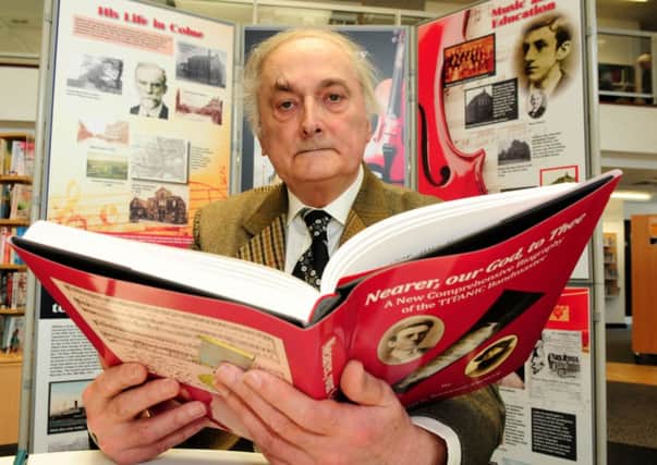 Christian G Tennyson-Ekeberg with his book "Nearer, our God, to Thee" at Colne Library.
Photo Ben Parsons