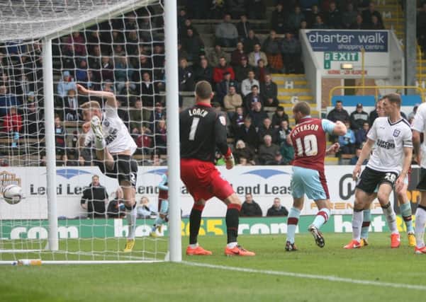 NEW DEAL?: Striker Martin Paterson, pictured scoring against Ipswich on Saturday, is set for talks over his Turf Moor future next week