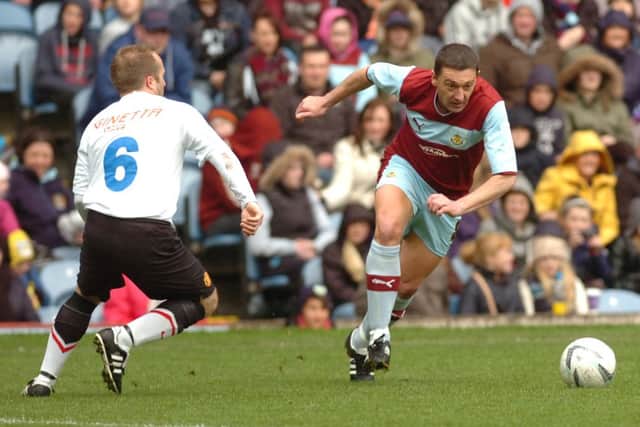 David Eyres pictured against the celens at Turf Moor.