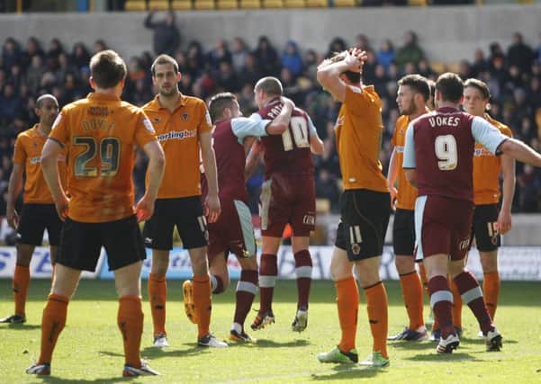 Martin Paterson's goal at Wolves confirmed Burnley would be playing Championship football next season