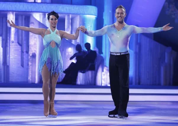 DANCING ICED: Olympic Gymnast Beth Tweddle and some bloke I have never heard of