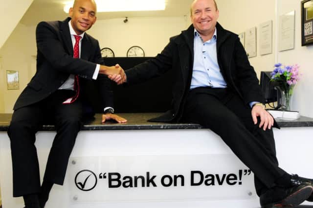 Shadow business secretary Chuka Umunna MP visits the Bank of Dave in Burnley.
Photo Ben Parsons