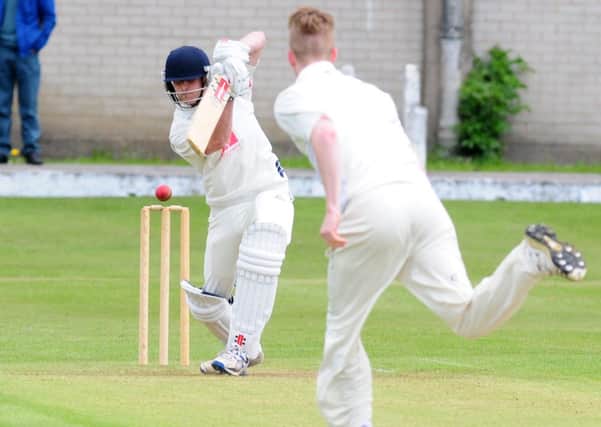 NICE STROKE: Nelson batsman David Crotty faces the bowling of Burnleys Cole Hayman. Photo: Ben Parsons.