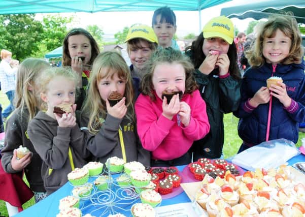 Brownies on the cake stall at the Read and Simonstone Village Fete.
Photo Ben Parsons