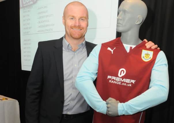 NEW KIT: Burnley manager Sean Dyche with next seasons home shirt