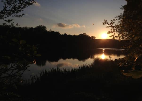 SETTING SUN: The sun sets over Rowley Lake, pictured by Kelvin Stuttard