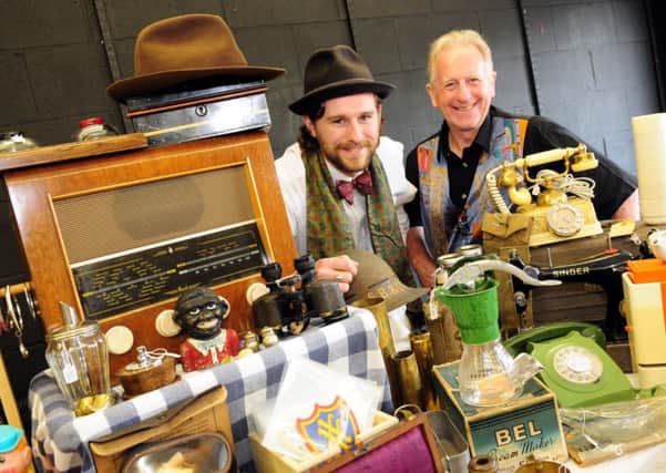 Andrew Foulkes and David Foulkes on thier Vintage Whatnots stall at the Nelson Vintage Festival.
Photo Ben Parsons