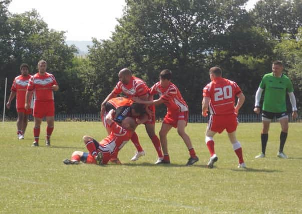 Action from Saturdays game