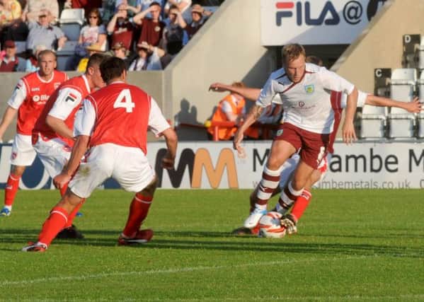 ON TRIAL: Scott Arfield, pictured at Morecambe last Tuesday, scored in Monday nights 3-0 win at Cork City