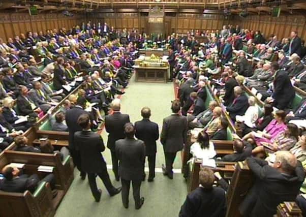 The debating chamber during Prime Minister's Questions in the House of Commons, London. Photo: PA Wire