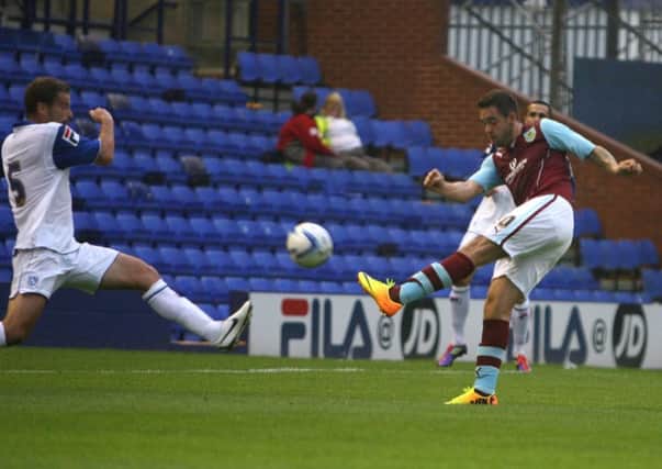 Danny Ings scores the games opening goal.
