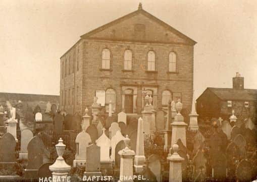 POOR RELIEF: Haggate Workhouse is the building to the right of Haggate Baptist Chapel (S)
