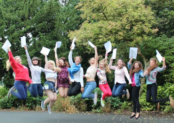 Chippings Eleanor Lynch, pictured in the pink jeans, was one of Westholme Schools straight A students.
Her As in biology, chemistry and English literature secured her a place at Dundee Univerity where she will study medicine. (s)