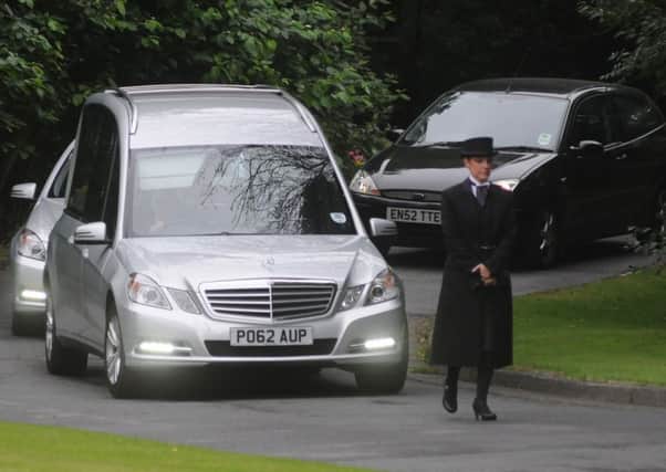 The funeral cortege of Shirley Thorpe.