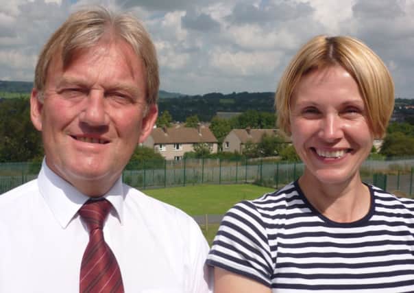 HEAD CHANGES: Retired Mr Bohills with his replacement Ms Hayes.