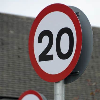 20 mph signs.