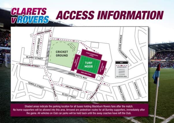 Turf Moor plan for Saturday's game