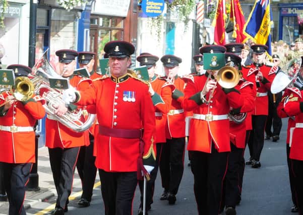 Parade makes its way through the town for the rededication of Barnoldswick War Memorial.
Photo Ben Parsons