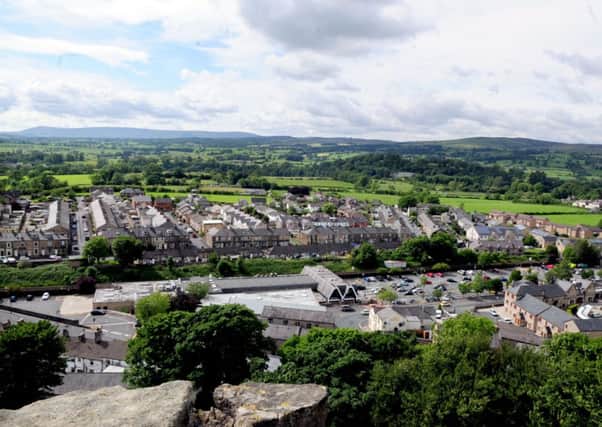 FLAGS EYE VIEW: View of Clitheroe from the top of Clitheroe Castle.
Photo Ben Parsons