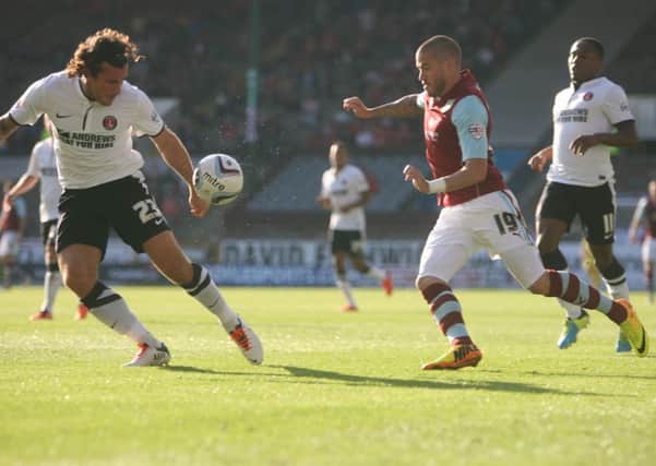Good form: On loan winger Michael Kightly in action in the 3-0 win over Charlton