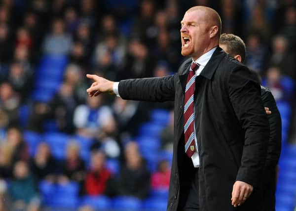 Record run: Clarets boss Sean Dyche leads the way at Portman Road