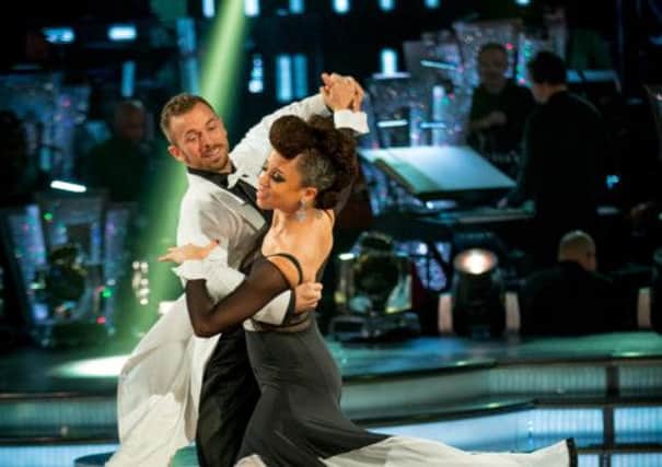 Embargoed to 2015 Saturday October 19. 

For use in UK, Ireland or Benelux countries only. 

BBC handout photo of Artem Chigvinstev and Natalie Gumede performing during rehearsals for the BBC programme Strictly Come Dancing. PRESS ASSOCIATION Photo. Issue date: Saturday October 19, 2013. See PA story SHOWBIZ Strictly. Photo credit should read: Guy Levy/BBC/PA Wire 

NOTE TO EDITORS: Not for use more than 21 days after issue. You may use this picture without charge only for the purpose of publicising or reporting on current BBC programming, personnel or other BBC output or activity within 21 days of issue. Any use after that time MUST be cleared through BBC Picture Publicity. Please credit the image to the BBC and any named photographer or independent programme maker, as described in the caption.