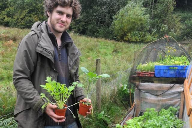 Adam Sharples with some of the winter salads.