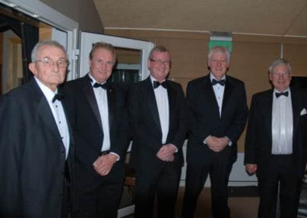 ANNUAL DINNER: Derek Fort (middle) accompanied by the Top Table guests (S)