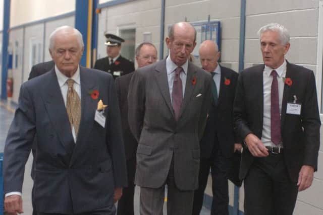 HRH Duke of Kent during his visit at Fort Vale in Simonstone.