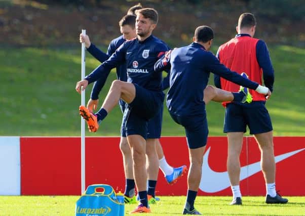Jay Rodriguez during the England training session at London Colney. Photo: The FA