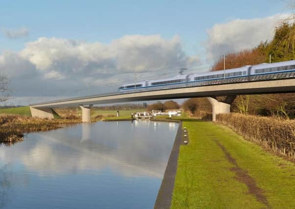 Part of the proposed route for the HS2 high speed rail scheme.  . Photo: HS2/PA Wire