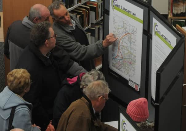 The public consultation at Colne library over the proposed by-pass.