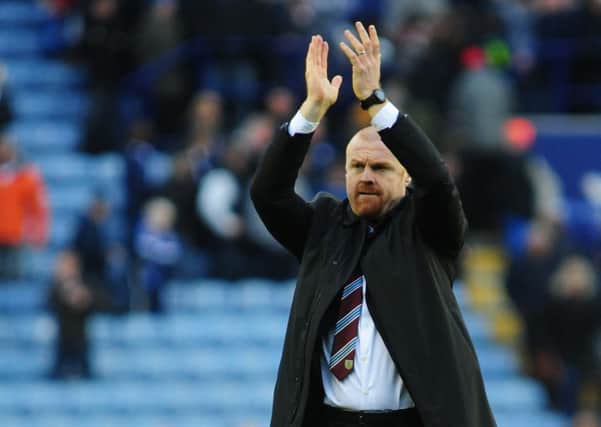 Happy boss: Sean Dyche believed a draw was the appropriate result against promotion rivals Leicester City on Saturday